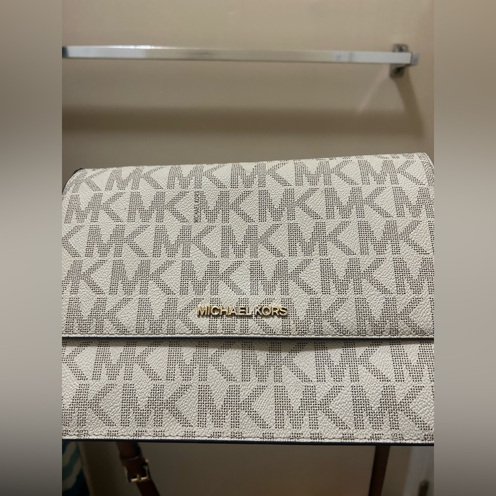 Michael Kors Gray and White Monogram Bag